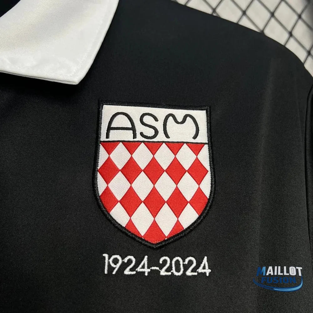 Maillot AS Monaco foot noir 2024 2025