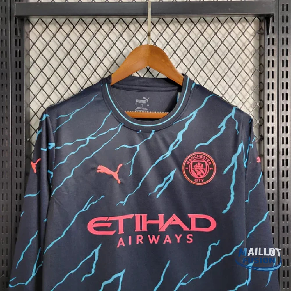 Maillot Manchester City extérieur 2023 2024 manches longues