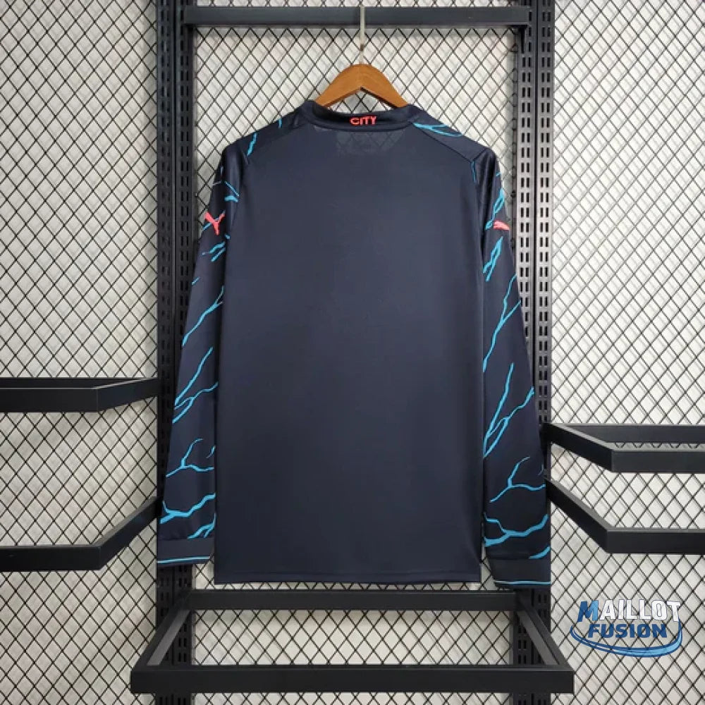 Maillot Manchester City extérieur 2023 2024 manches longues