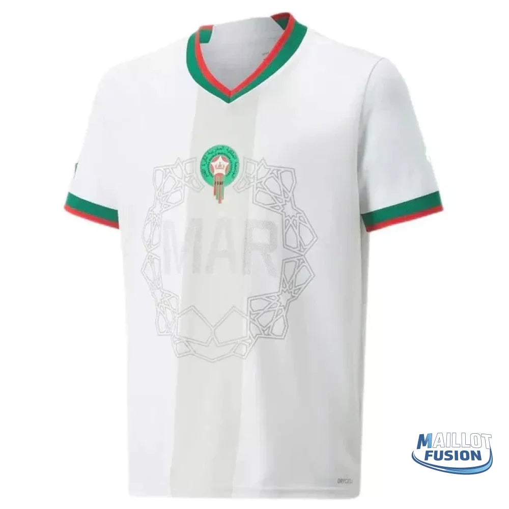 Maillot Maroc saison 2022 extérieur Coupe du Monde blanc