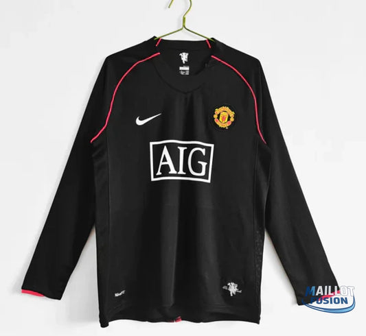 Maillot 07-08 Manchester United Exterieur Manches Longues