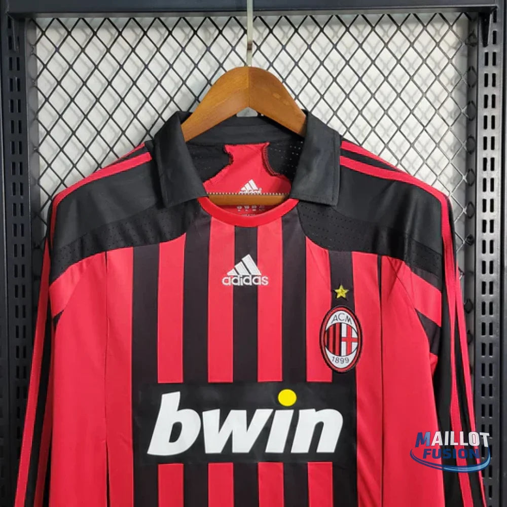 Maillot AC Milan Retro 2007 2008 Manche Longue