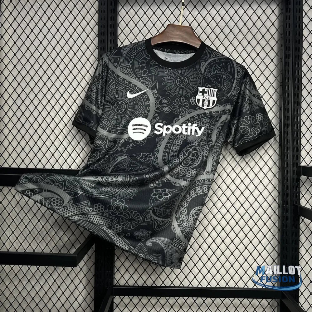 Maillot foot FC Barcelone noir concept 2024 2025