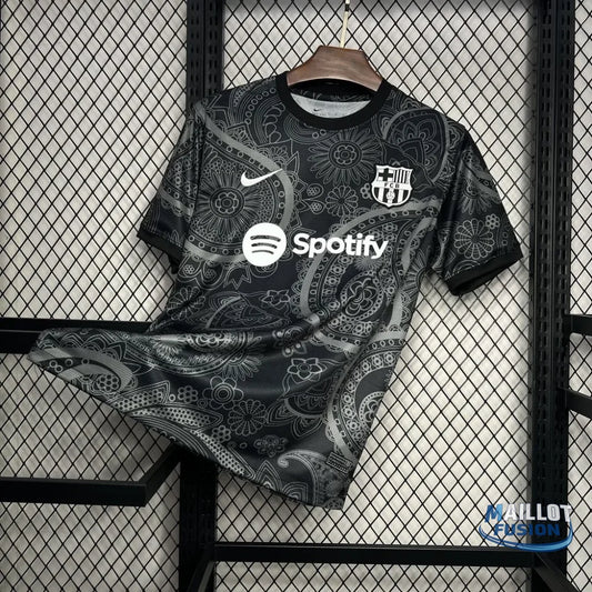 Maillot foot FC Barcelone noir concept 2024 2025