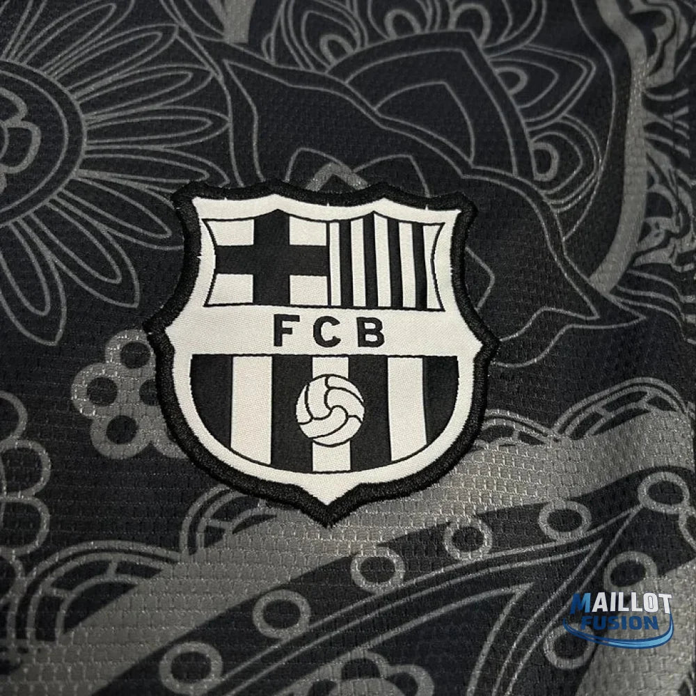 Maillot foot FC Barcelone noir concept 2024 2025