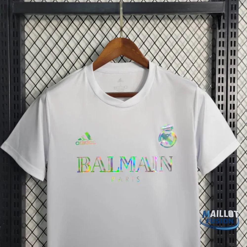 Maillot Real Madrid foot Balmain blanc 2023 2024