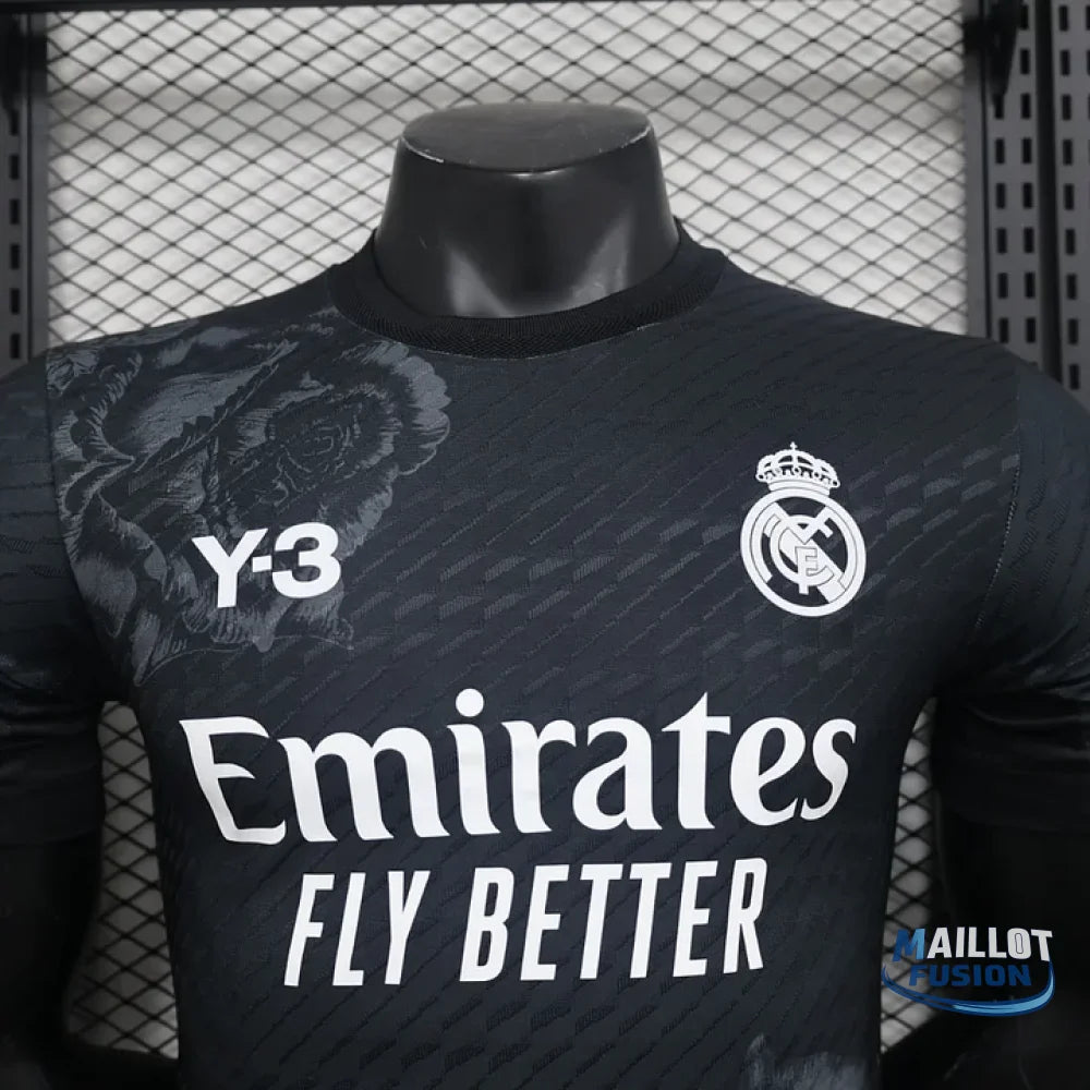 Maillot Real Madrid foot Y3 noir 2024 2025